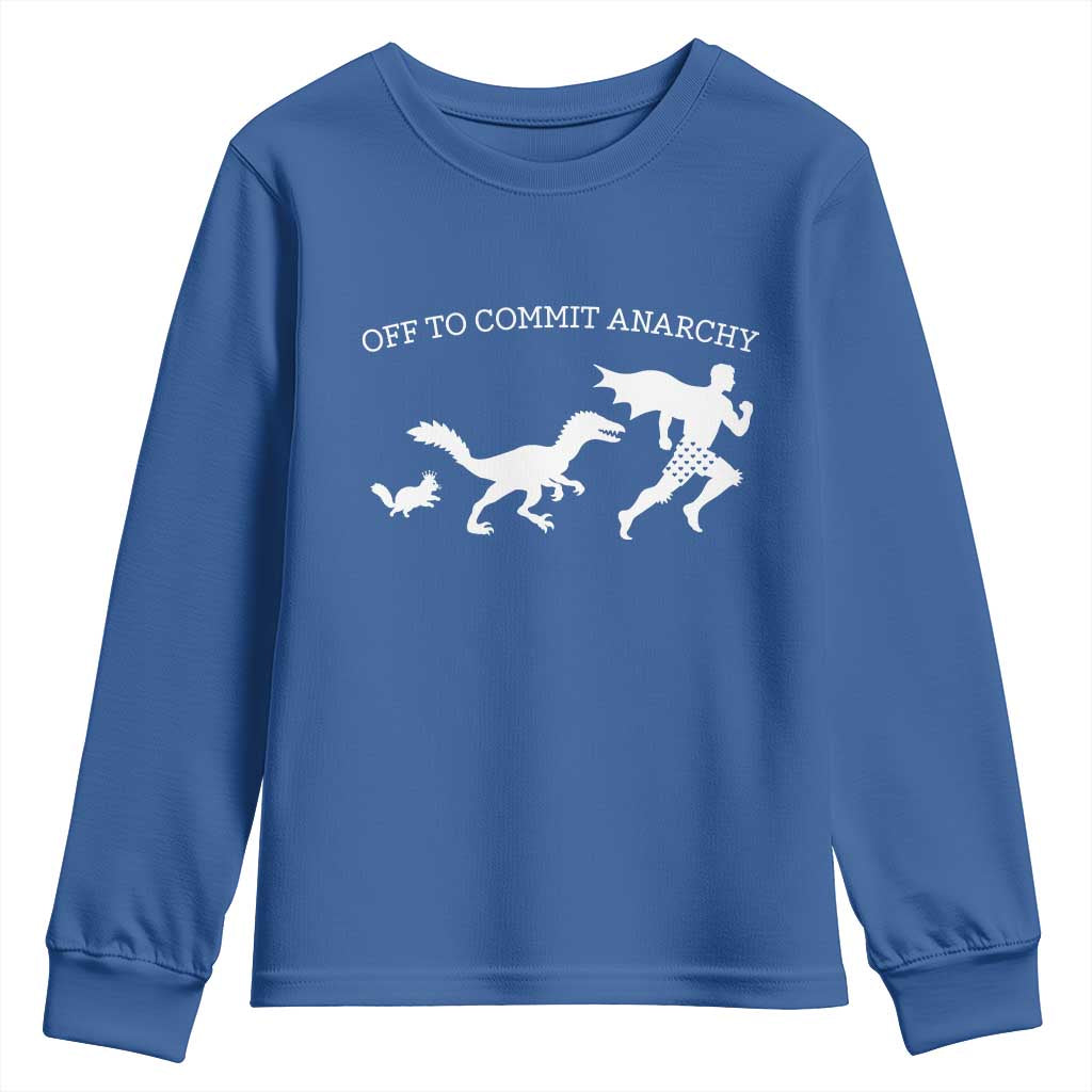 Funny Princess Cat Sci Fi Gift Youth Sweatshirt Off To Commit Anarchy
