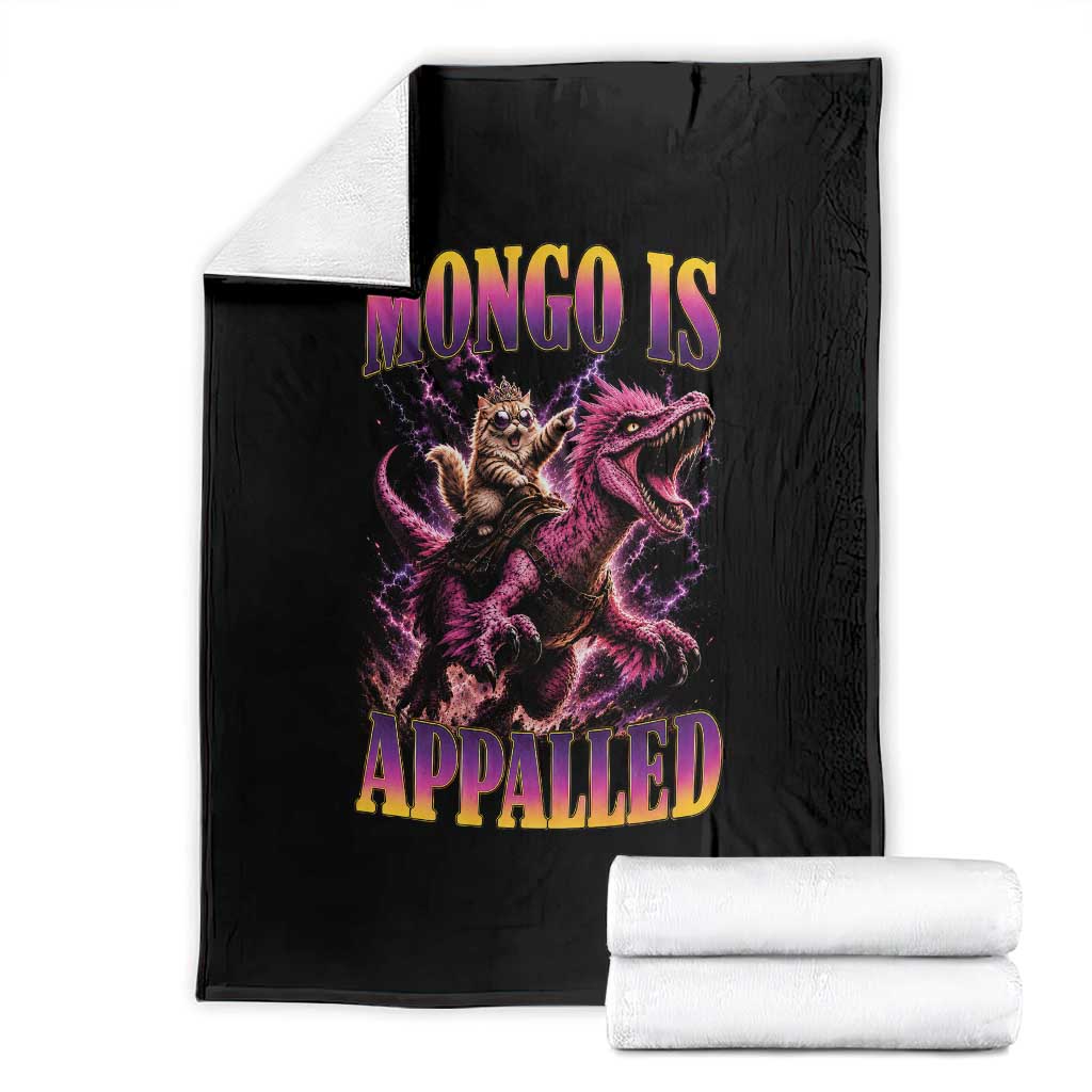 Fantasy Book Reader Geeky Cat Lover Throw Blanket Mongo Is Appalled