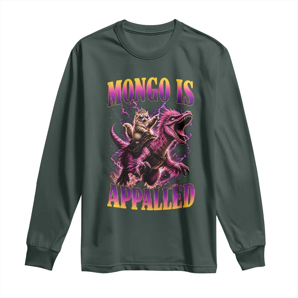 Fantasy Book Reader Geeky Cat Lover Long Sleeve Shirt Mongo Is Appalled