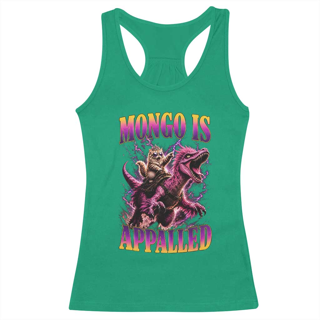 Fantasy Book Reader Geeky Cat Lover Racerback Tank Top Mongo Is Appalled
