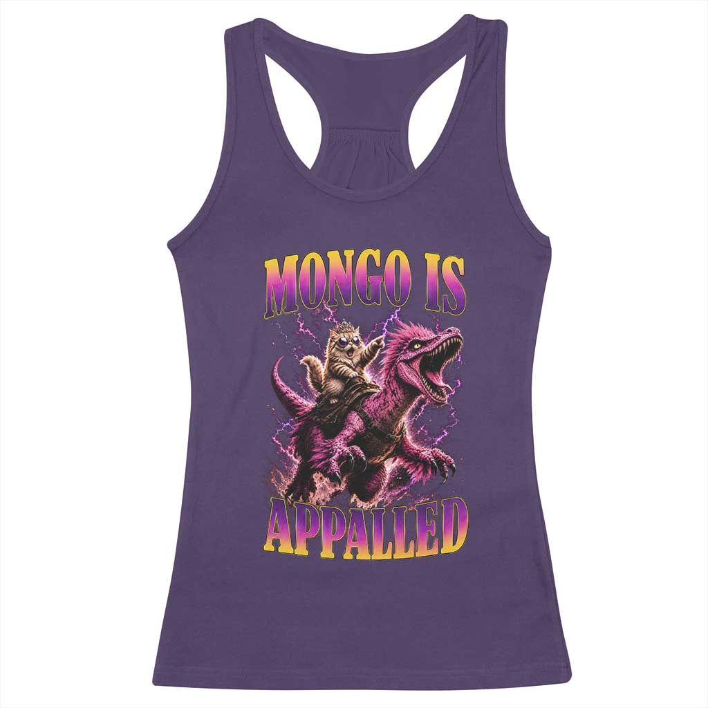 Fantasy Book Reader Geeky Cat Lover Racerback Tank Top Mongo Is Appalled