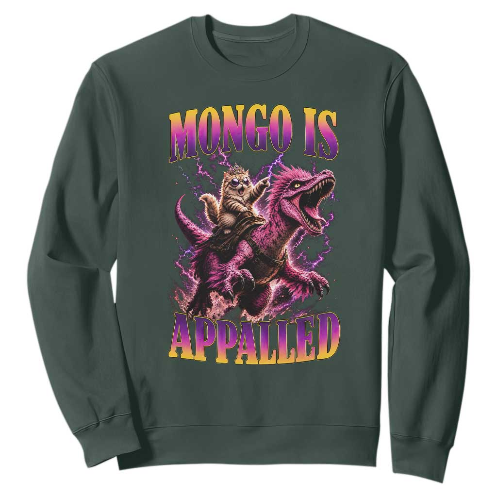 Fantasy Book Reader Geeky Cat Lover Sweatshirt Mongo Is Appalled