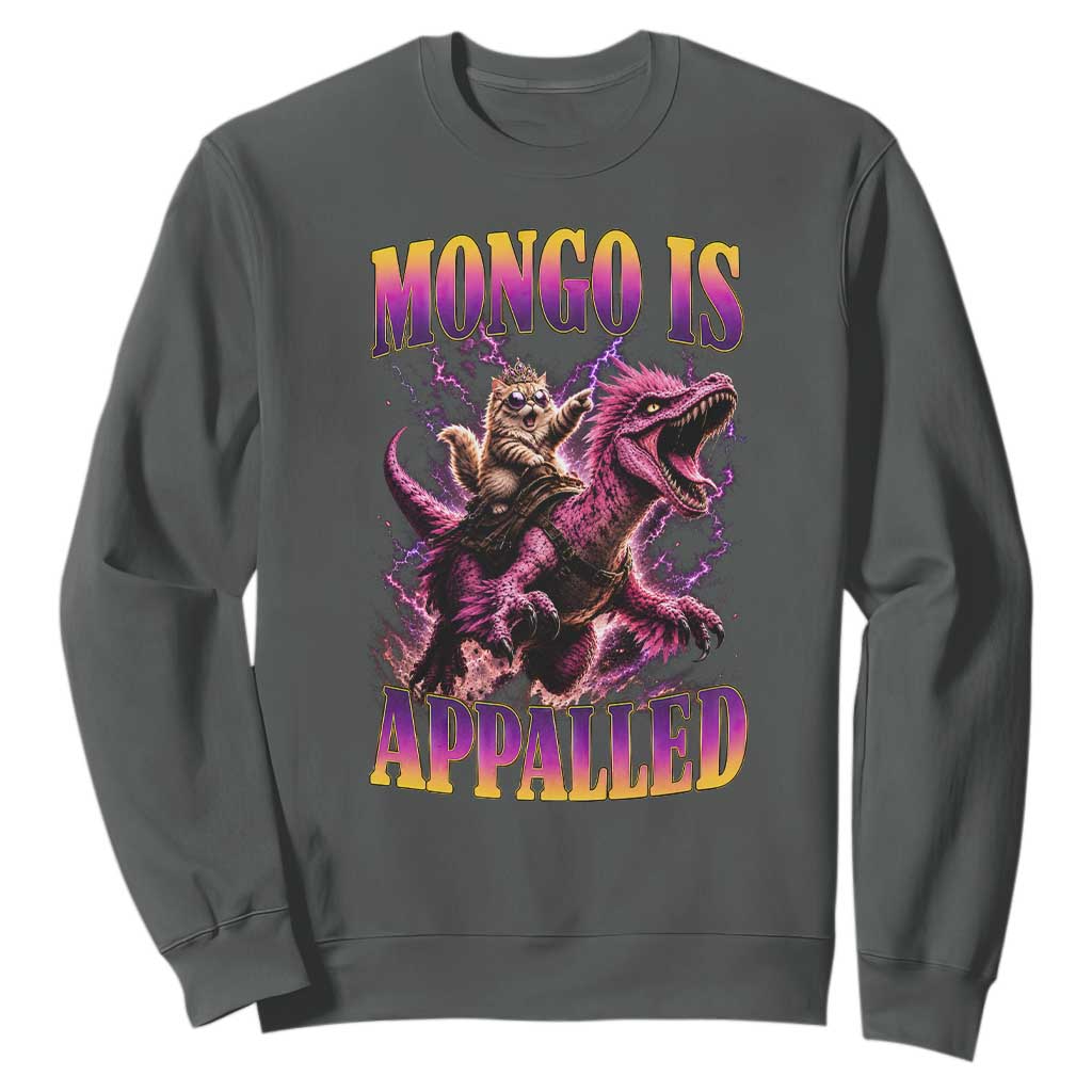 Fantasy Book Reader Geeky Cat Lover Sweatshirt Mongo Is Appalled
