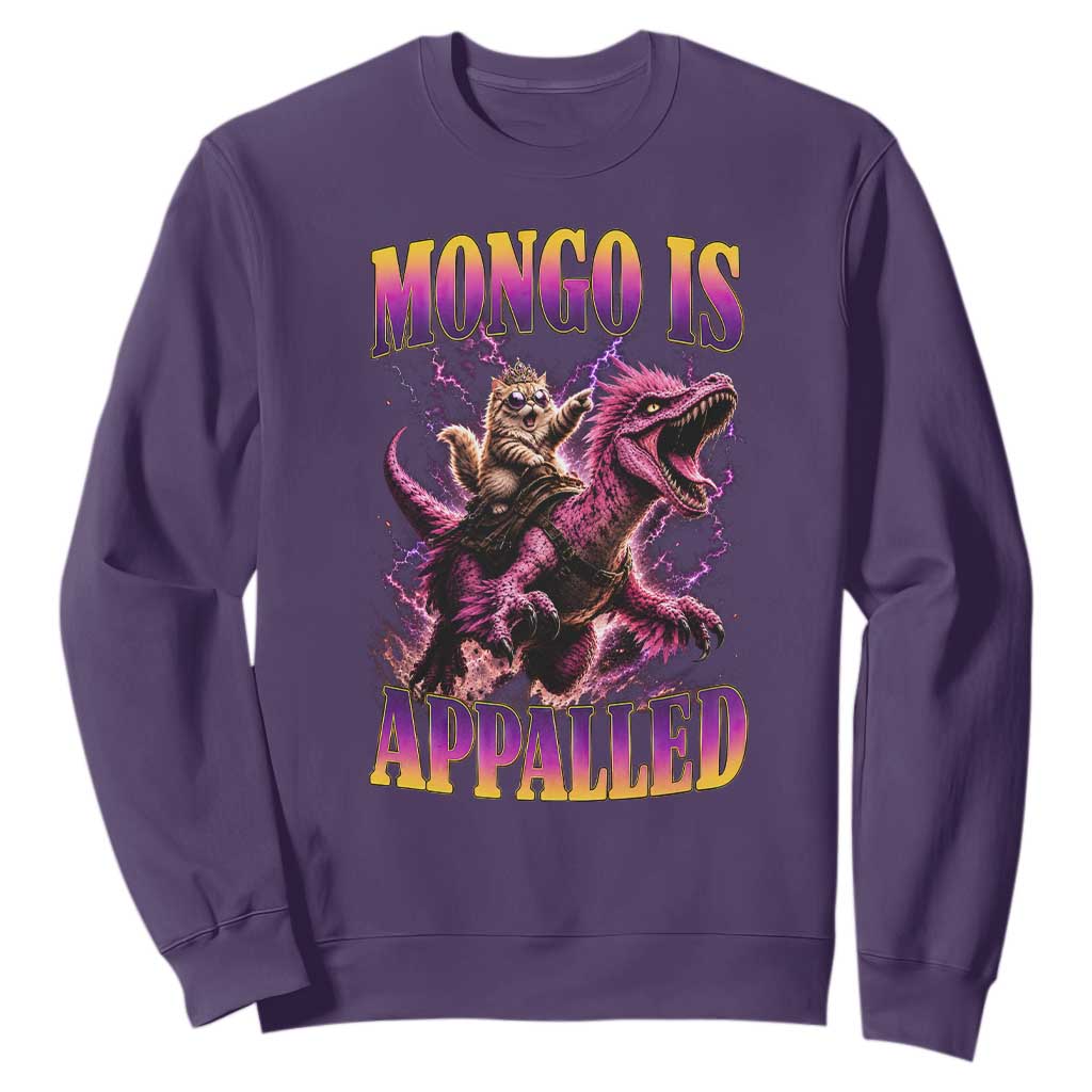 Fantasy Book Reader Geeky Cat Lover Sweatshirt Mongo Is Appalled
