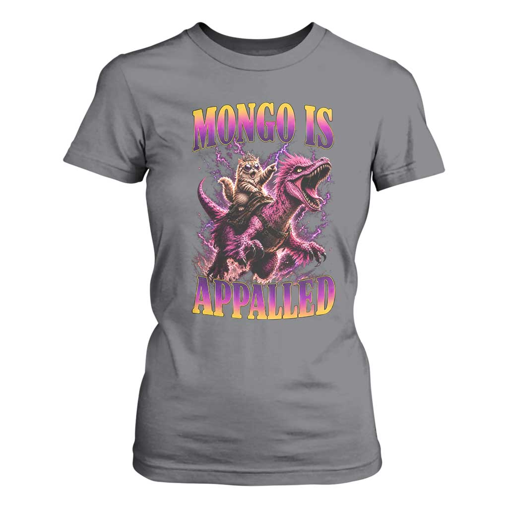 Fantasy Book Reader Geeky Cat Lover T Shirt For Women Mongo Is Appalled