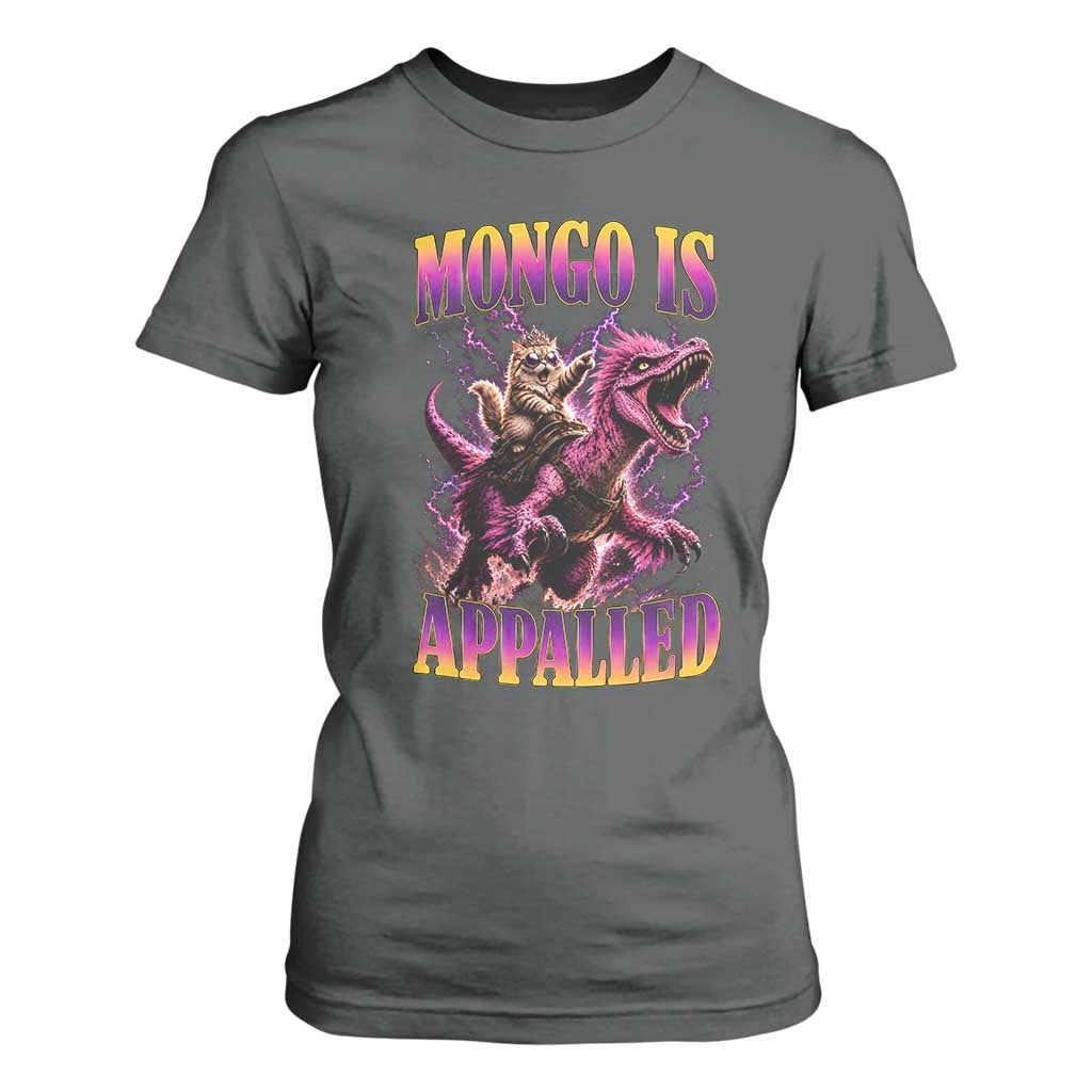Fantasy Book Reader Geeky Cat Lover T Shirt For Women Mongo Is Appalled