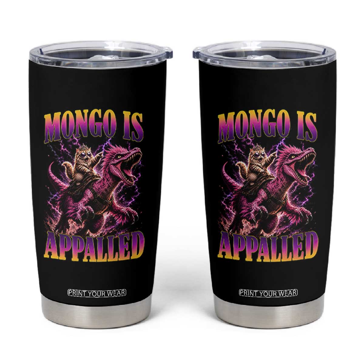 Fantasy Book Reader Geeky Cat Lover Tumbler Cup Mongo Is Appalled TS12 Black Print Your Wear