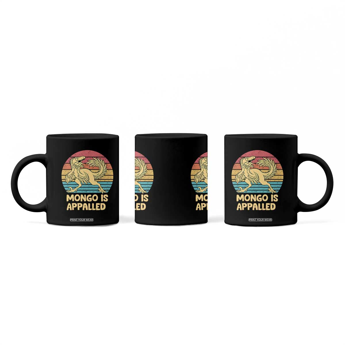 Mongo Is Appalled Coffee Mug Funny Dinosaur Gamer Book Lover Retro Gift