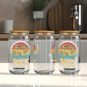 Mongo Is Appalled Glass Can Funny Dinosaur Gamer Book Lover Retro Gift