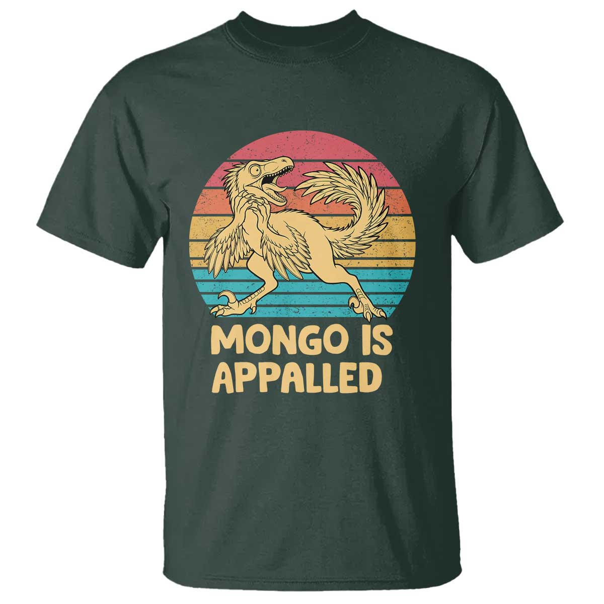 Mongo Is Appalled T Shirt Funny Dinosaur Gamer Book Lover Retro Gift