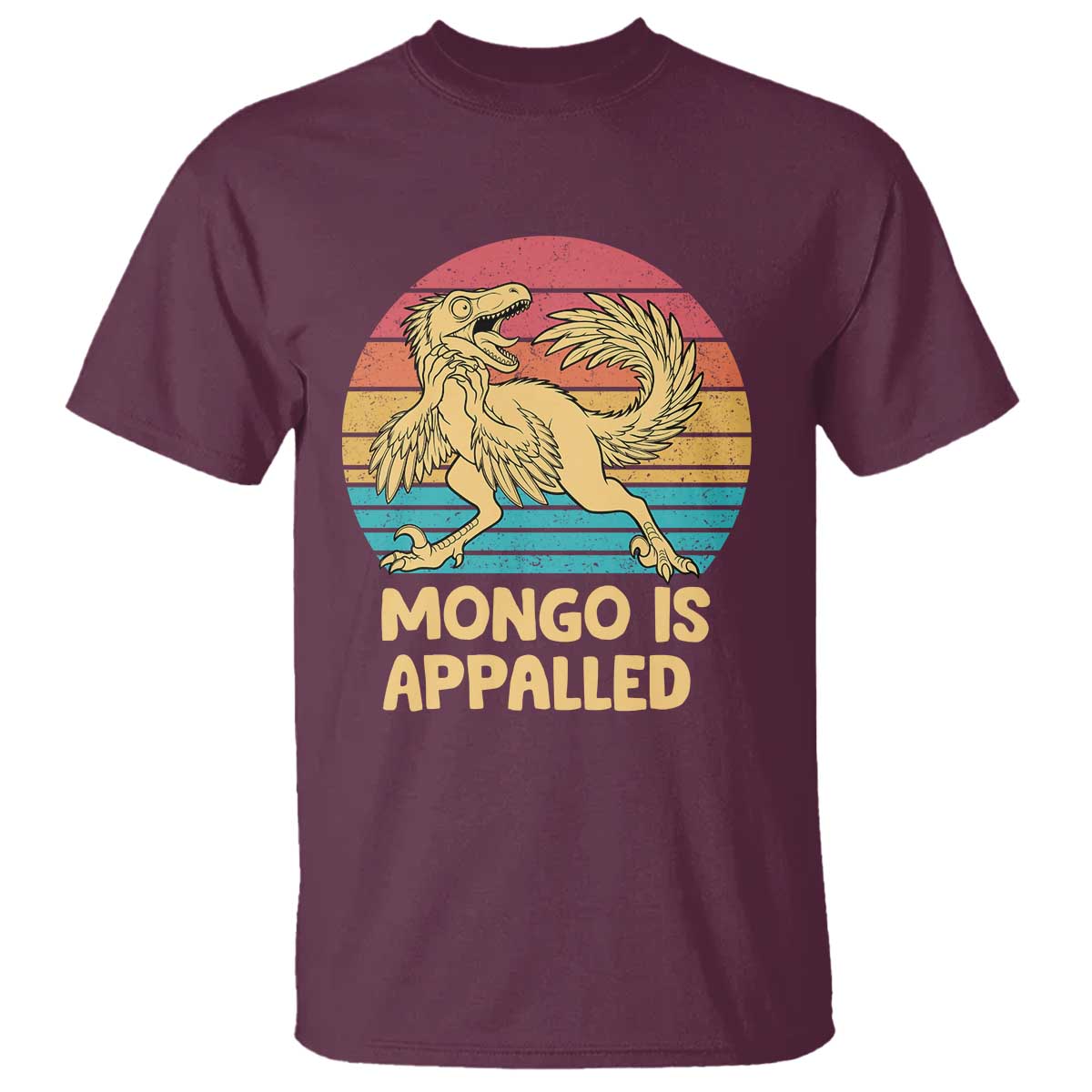 Mongo Is Appalled T Shirt Funny Dinosaur Gamer Book Lover Retro Gift