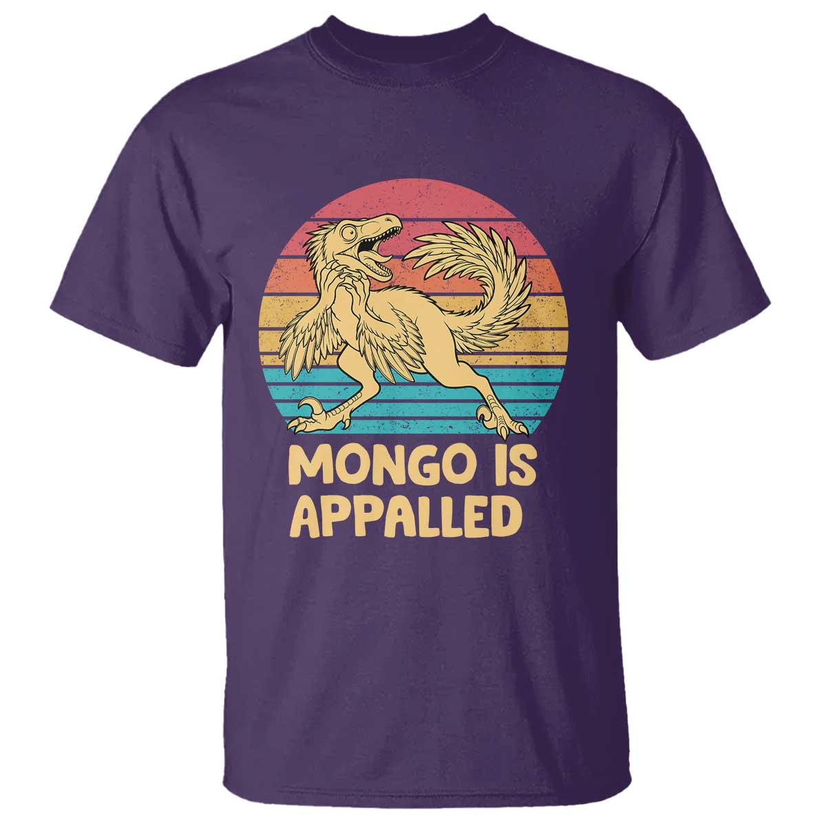 Mongo Is Appalled T Shirt Funny Dinosaur Gamer Book Lover Retro Gift