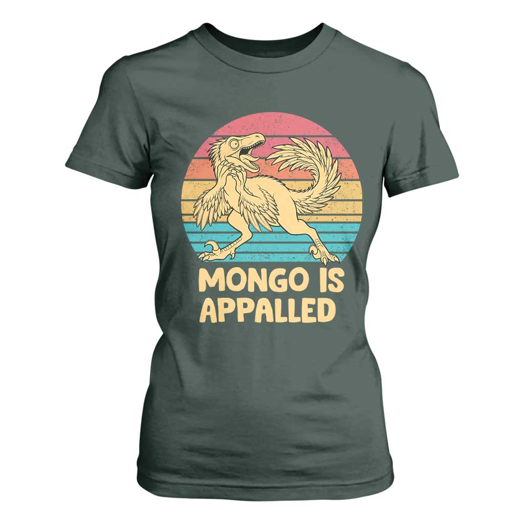 Mongo Is Appalled T Shirt For Women Funny Dinosaur Gamer Book Lover Retro Gift