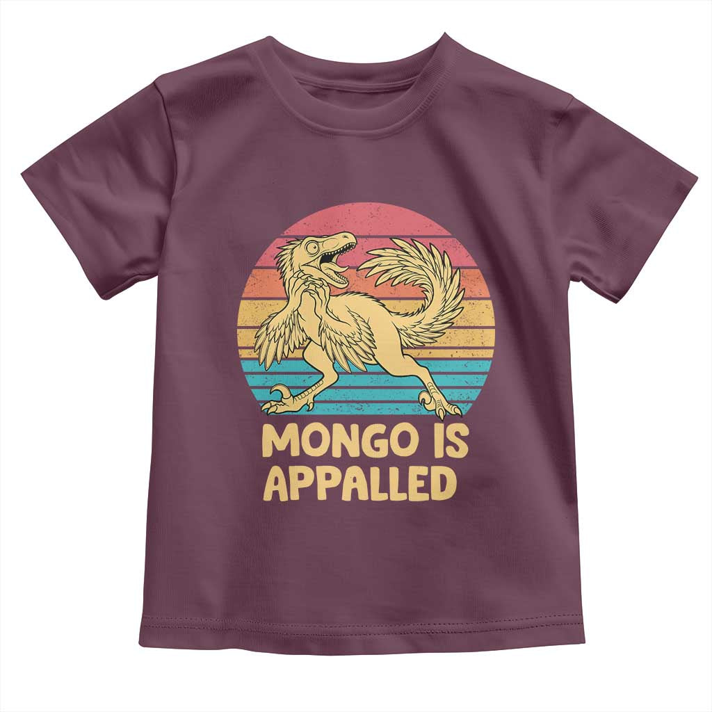 Mongo Is Appalled Toddler T Shirt Funny Dinosaur Gamer Book Lover Retro Gift