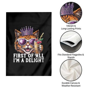 First Of All Im A Delight Princess Cat Quote Garden Flag Sci-Fi Book Lover Gift TS12 Print Your Wear