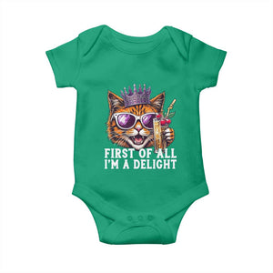 First Of All Im A Delight Princess Cat Quote Baby Onesie Sci-Fi Book Lover Gift TS12 Irish Green Print Your Wear