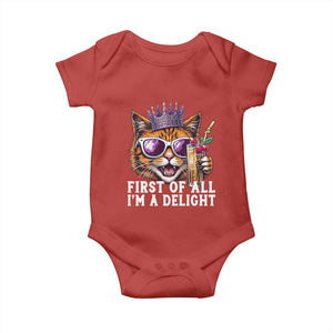 First Of All Im A Delight Princess Cat Quote Baby Onesie Sci-Fi Book Lover Gift TS12 Red Print Your Wear