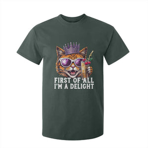First Of All Im A Delight Princess Cat Quote T Shirt For Kid Sci-Fi Book Lover Gift TS12 Dark Forest Green Print Your Wear