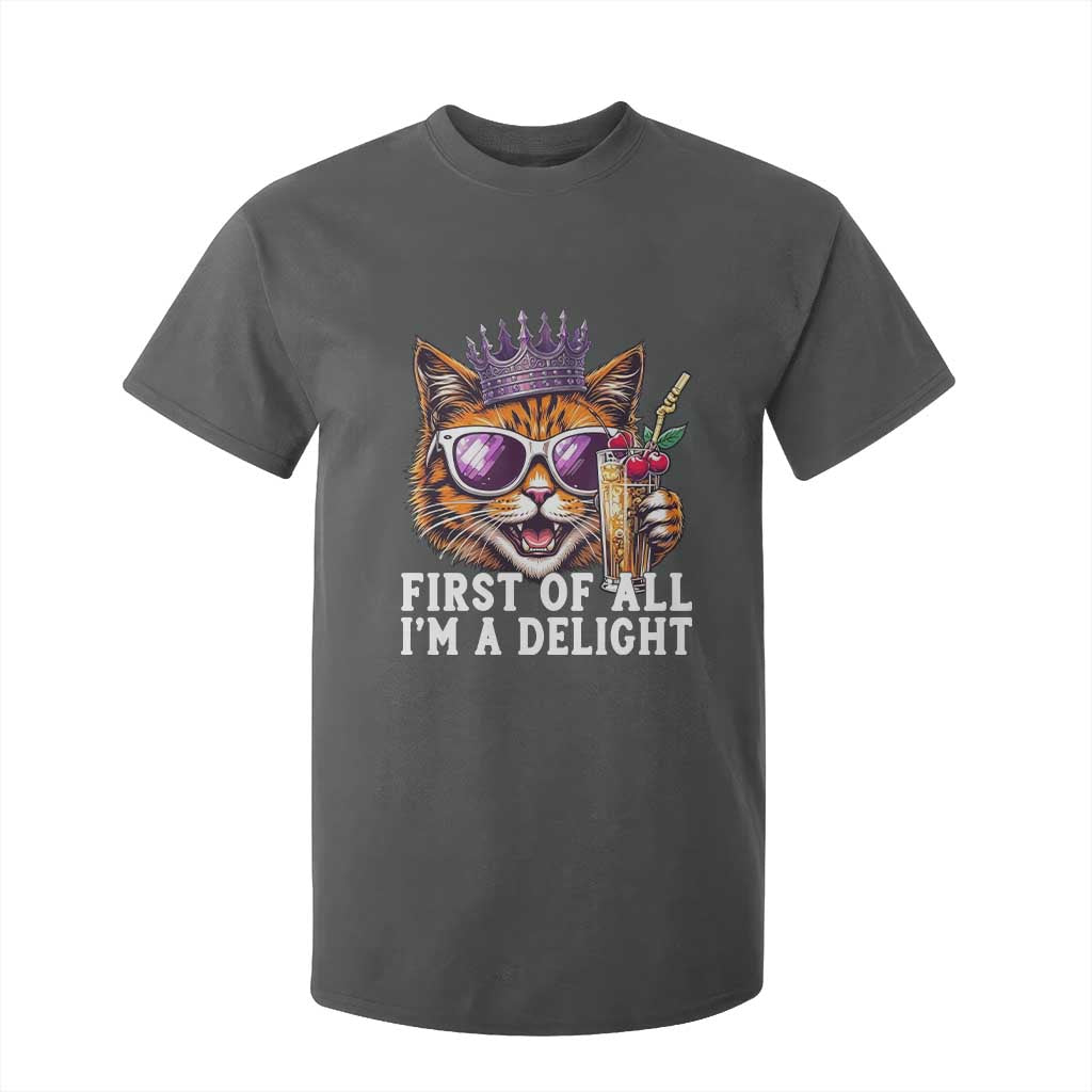 First Of All Im A Delight Princess Cat Quote T Shirt For Kid Sci-Fi Book Lover Gift TS12 Dark Heather Print Your Wear