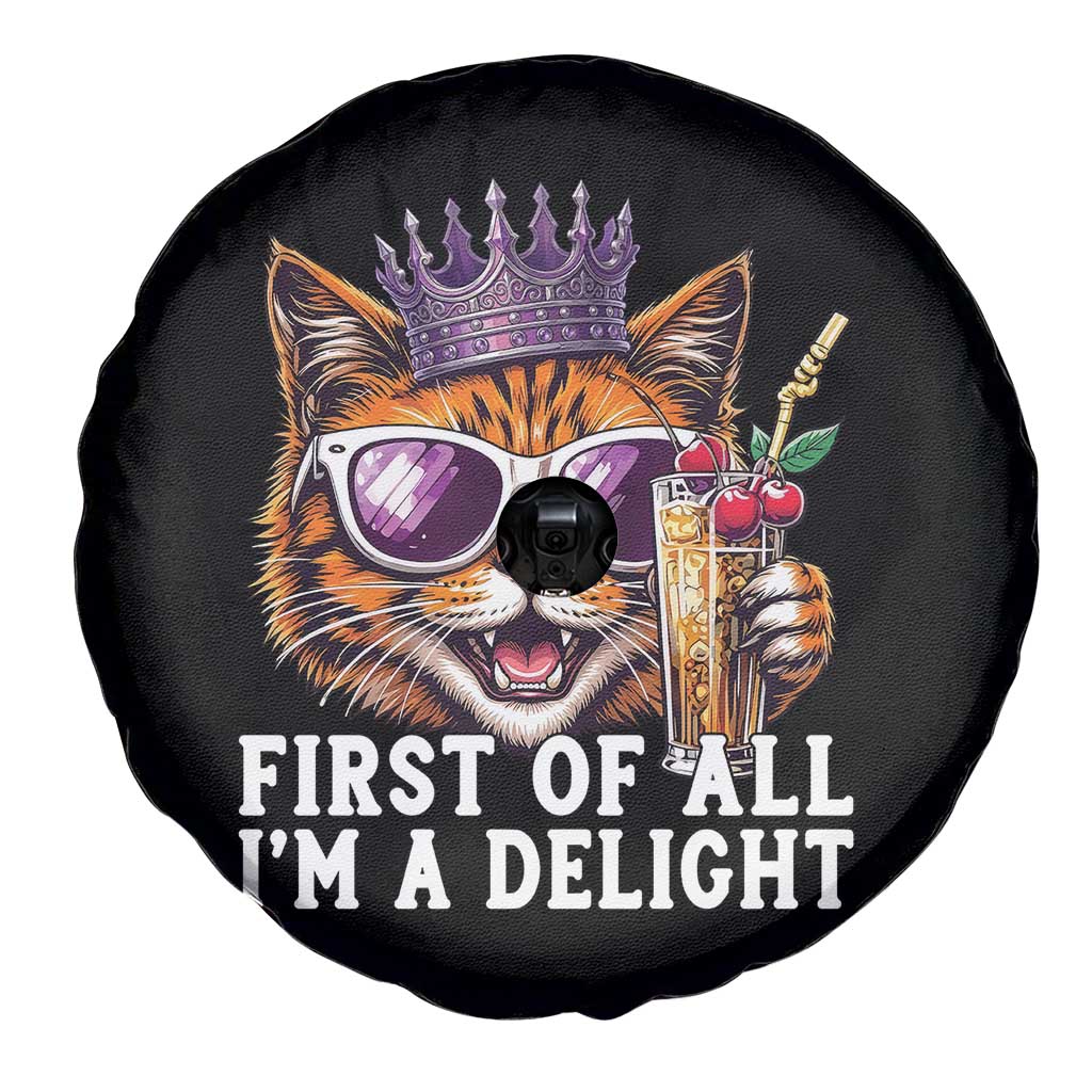 First Of All Im A Delight Princess Cat Quote Spare Tire Cover Sci-Fi Book Lover Gift TS12 Print Your Wear