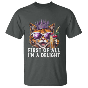 First Of All Im A Delight Princess Cat Quote T Shirt Sci-Fi Book Lover Gift TS12 Dark Heather Print Your Wear