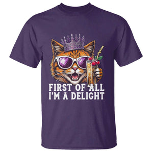 First Of All Im A Delight Princess Cat Quote T Shirt Sci-Fi Book Lover Gift TS12 Purple Print Your Wear