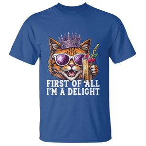 First Of All Im A Delight Princess Cat Quote T Shirt Sci-Fi Book Lover Gift TS12 Royal Blue Print Your Wear
