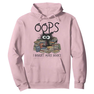 Funny Black Cat Bookworm Gift Hoodie Oops I Bought More Books
