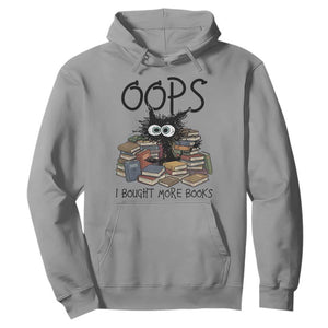 Funny Black Cat Bookworm Gift Hoodie Oops I Bought More Books
