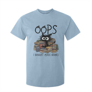 Funny Black Cat Bookworm Gift T Shirt For Kid Oops I Bought More Books