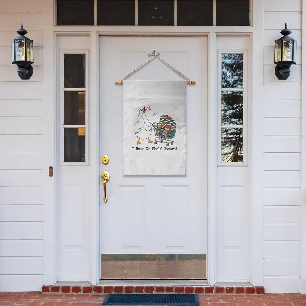Funny Goose Book Lover Garden Flag I Have No Shelf Control