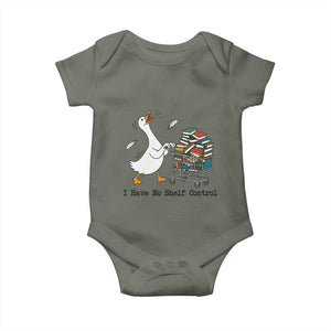Funny Goose Book Lover Baby Onesie I Have No Shelf Control