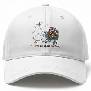 Funny Goose Book Lover Baseball Cap I Have No Shelf Control