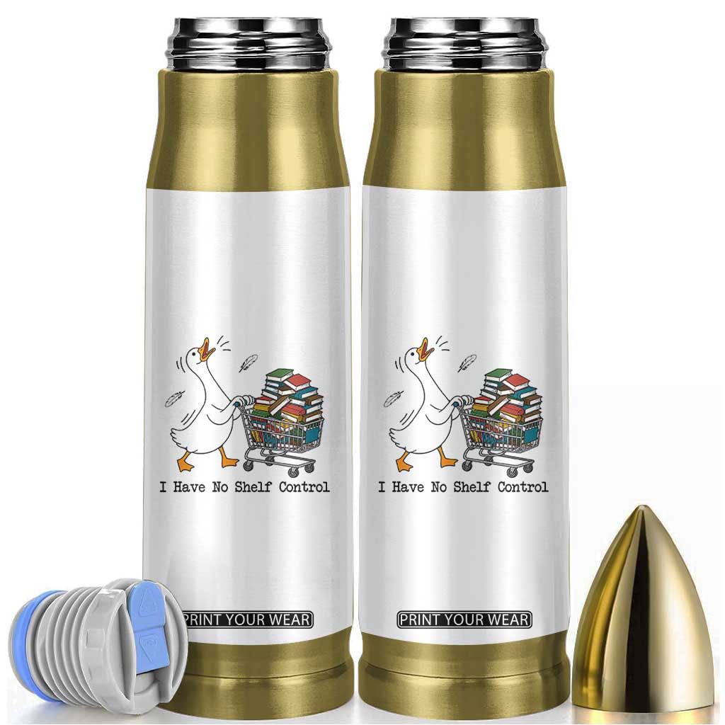 Funny Goose Book Lover Bullet Tumbler I Have No Shelf Control TS12 White Print Your Wear