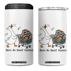 Funny Goose Book Lover 4 in 1 Can Cooler Tumbler I Have No Shelf Control