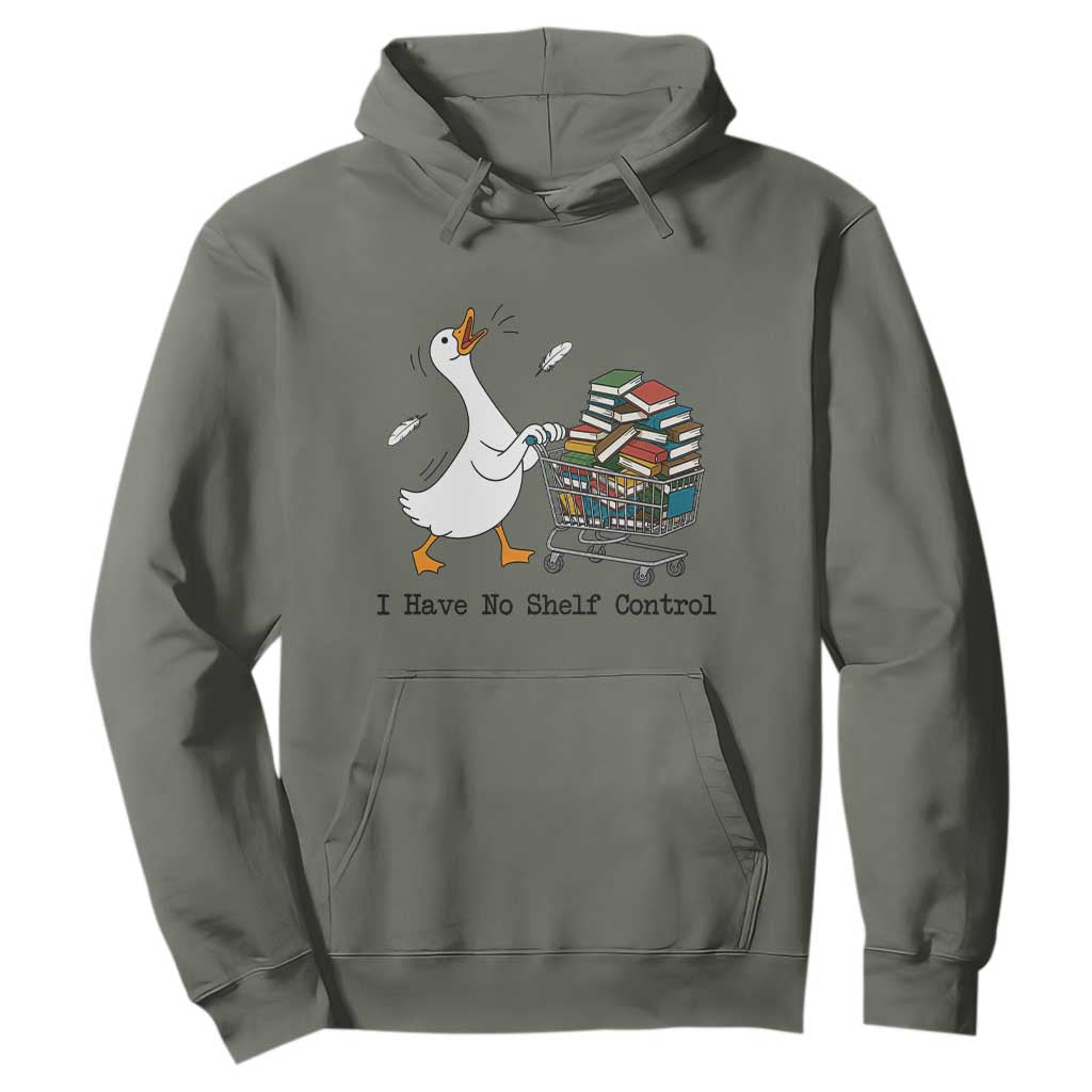 Funny Goose Book Lover Hoodie I Have No Shelf Control