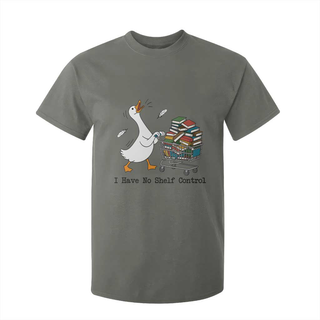 Funny Goose Book Lover T Shirt For Kid I Have No Shelf Control