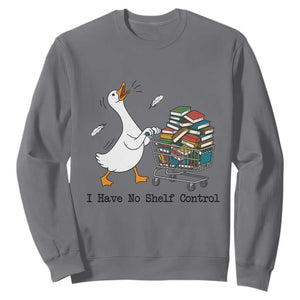 Funny Goose Book Lover Sweatshirt I Have No Shelf Control