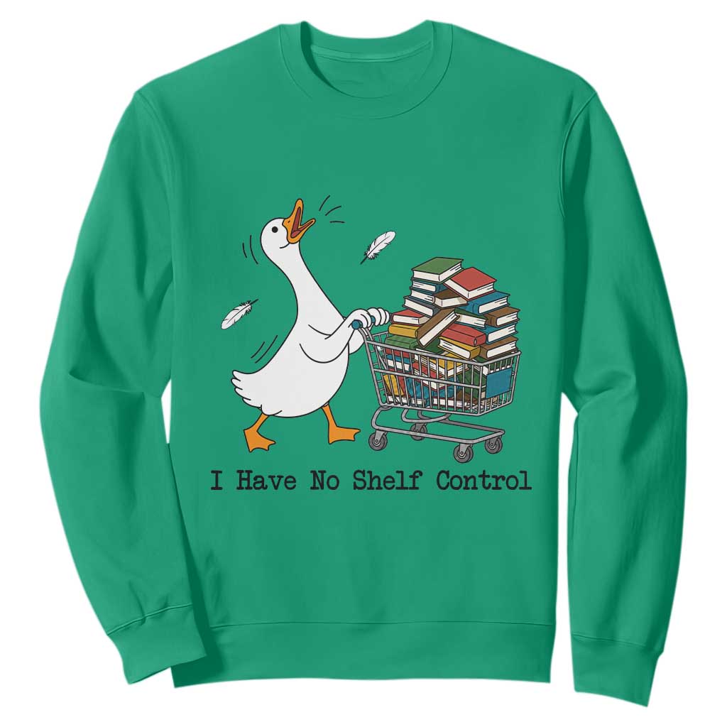 Funny Goose Book Lover Sweatshirt I Have No Shelf Control