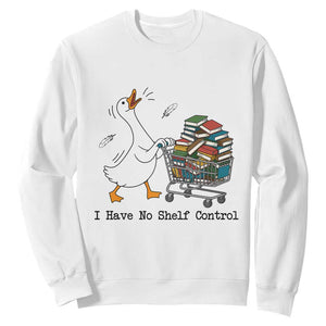 Funny Goose Book Lover Sweatshirt I Have No Shelf Control