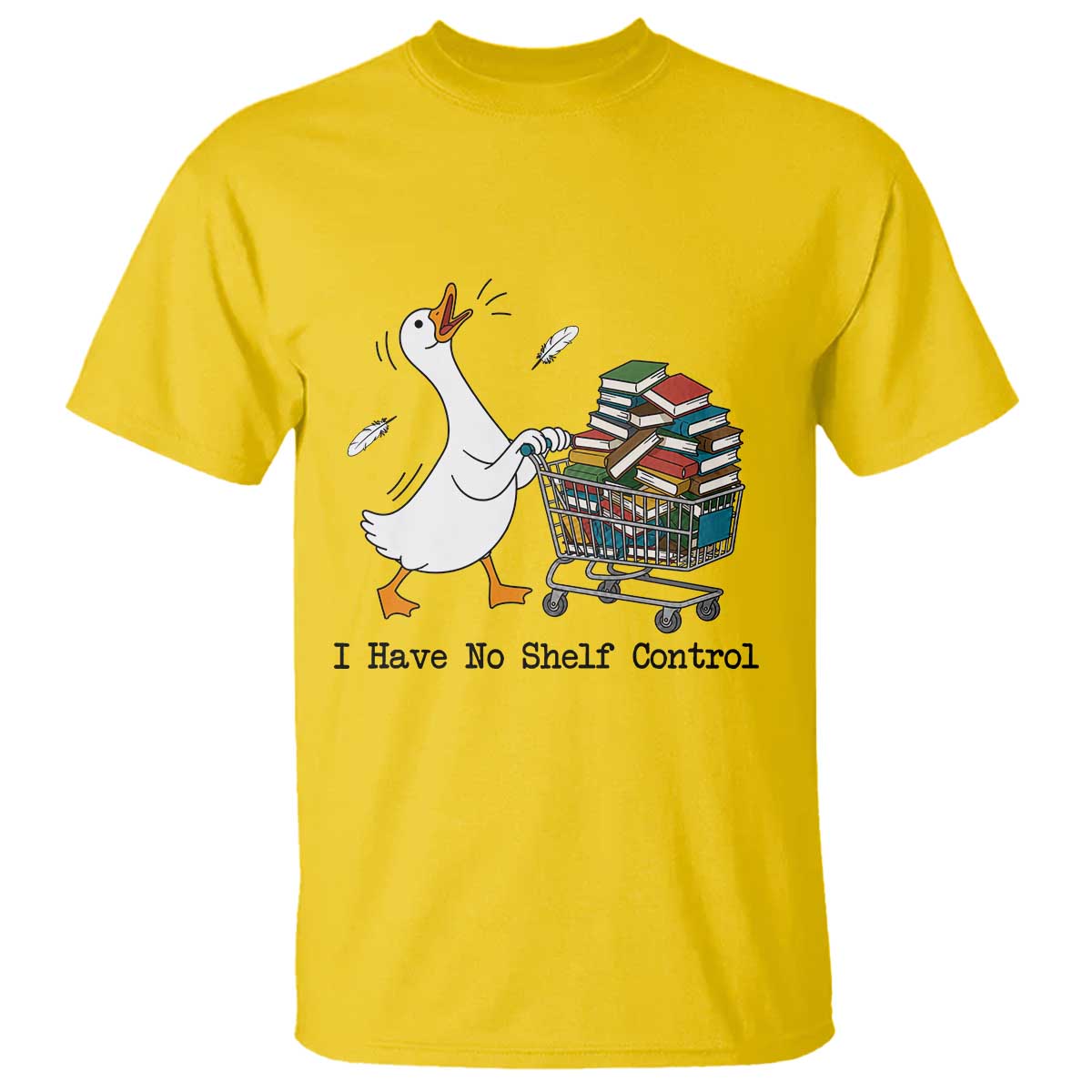 Funny Goose Book Lover T Shirt I Have No Shelf Control