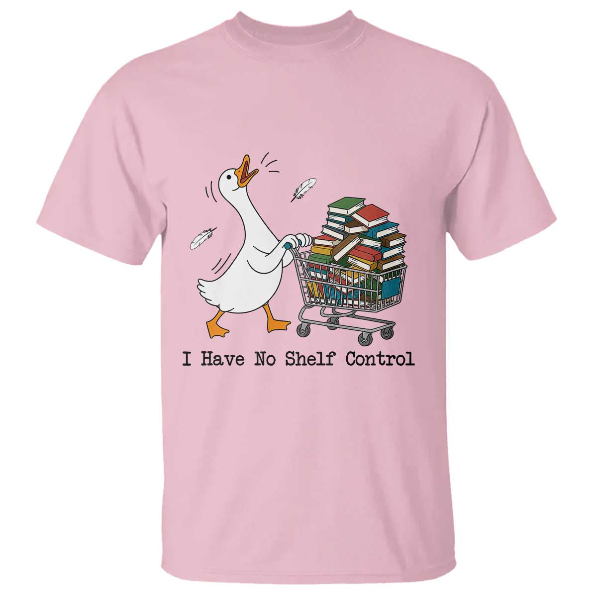 Funny Goose Book Lover T Shirt I Have No Shelf Control