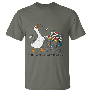 Funny Goose Book Lover T Shirt I Have No Shelf Control