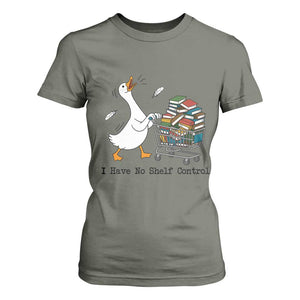 Funny Goose Book Lover T Shirt For Women I Have No Shelf Control