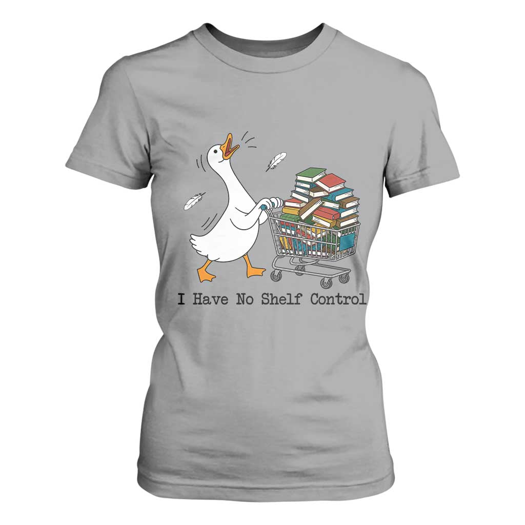 Funny Goose Book Lover T Shirt For Women I Have No Shelf Control