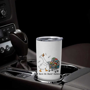 Funny Goose Book Lover Tumbler Cup I Have No Shelf Control