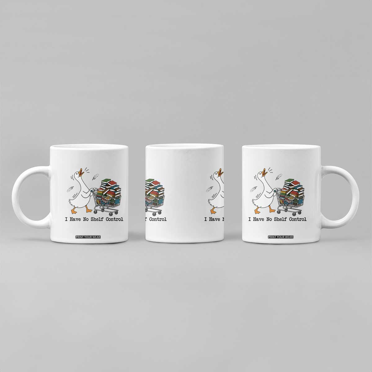 Funny Goose Book Lover Coffee Mug I Have No Shelf Control