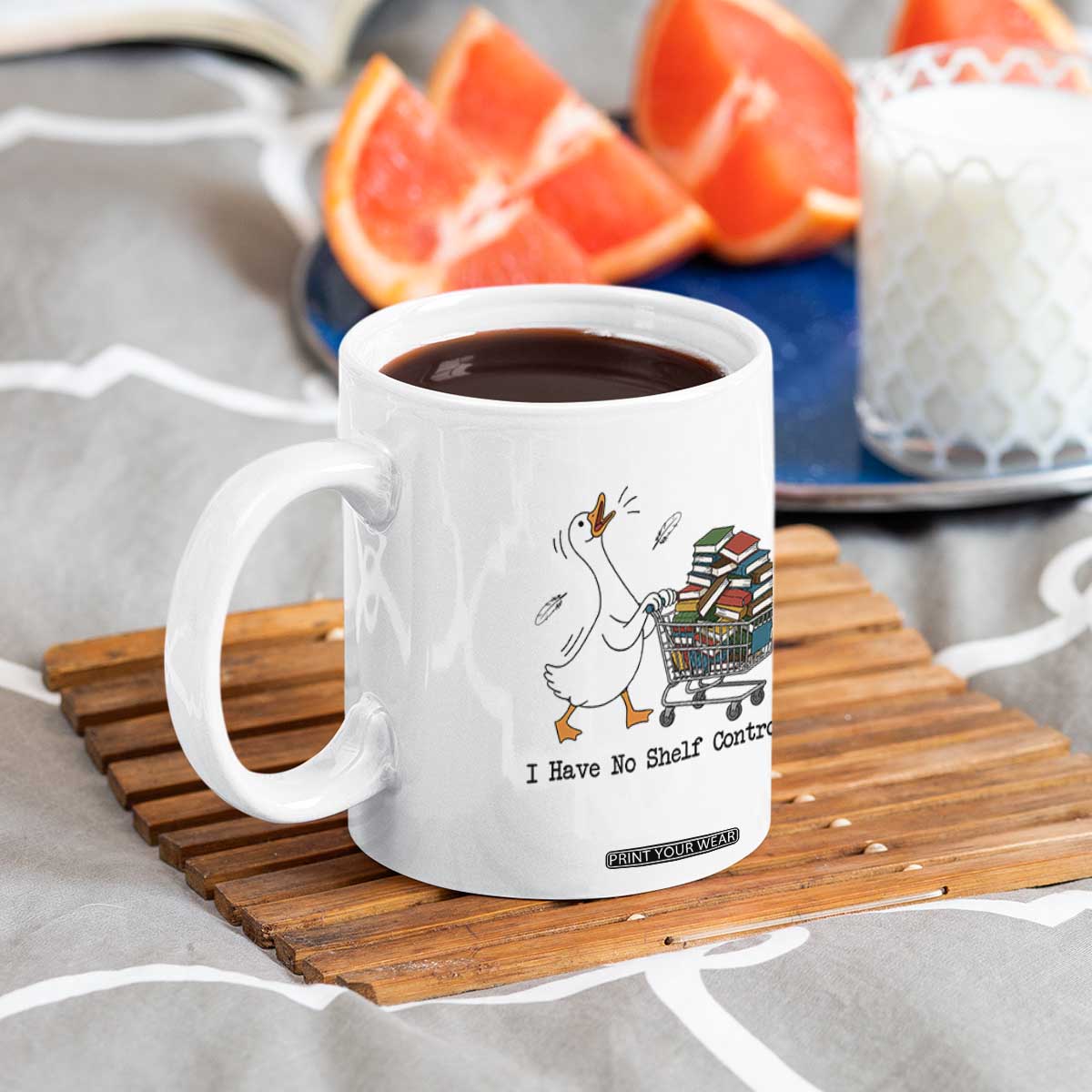 Funny Goose Book Lover Coffee Mug I Have No Shelf Control