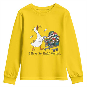 Funny Goose Book Lover Youth Sweatshirt I Have No Shelf Control