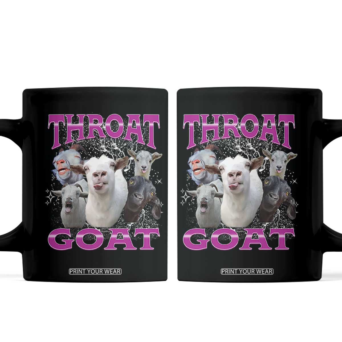 Funny Dirty Humor Coffee Mug Throat Goat TS12 Black Print Your Wear